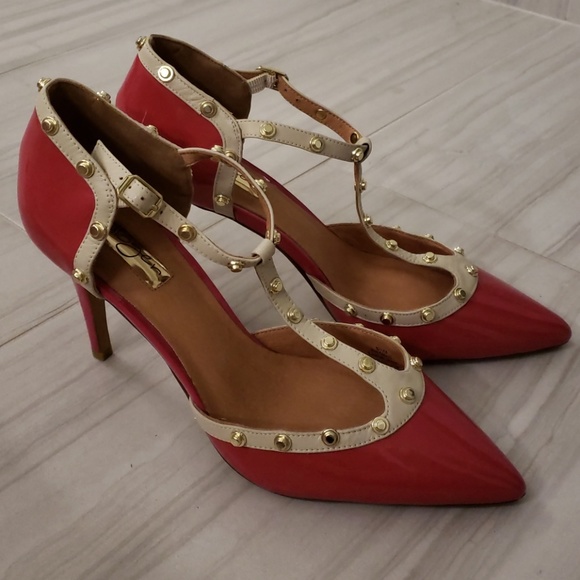 Halogen Shoes - *NWOT Halogen Pink T- Strap Studded Heels